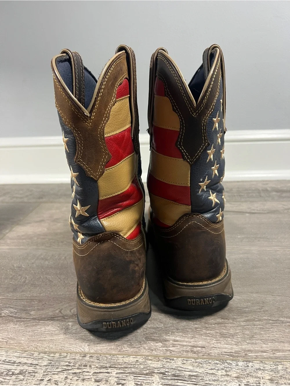 DURANGO LADY REBEL AMERICAN FLAG WESTERN PERFORMANCE BOOTS - BROAD SQUARE TOE